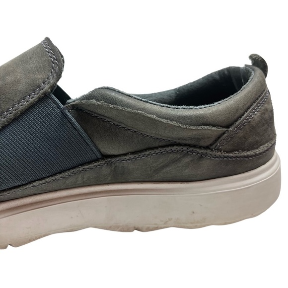 MERRELL TURBULENCE Smokey Gray Genuine Leather Loafers Slip On Casual Shoes sz 9 - Picture 9 of 16